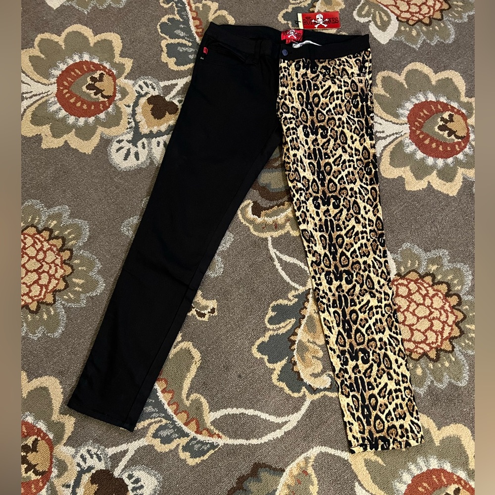 Leopard/Black Skinny (W13/M32)